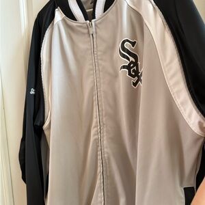 Stitches Black and White Athletic Jacket